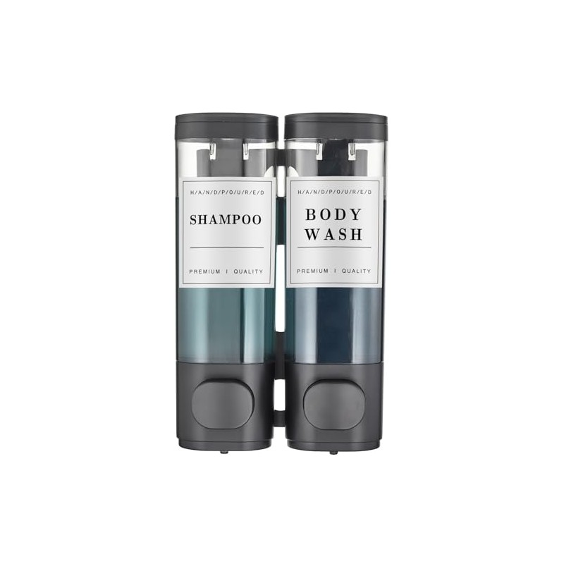 Shampoo and Conditioner Dispenser,Unisense Shower Soap Dispenser 2 Chamber No