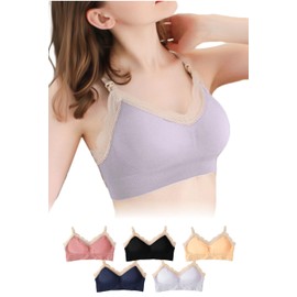Lino Ulu Nursing Bra x Wireless, Born from Mom's Voice, [Strap Open x Comfortable to Wear x No Horizontal Flow x Full Cup x Night Bra After Breastfeeding] Nursing Bra Large Size Maternity Bra Prevents