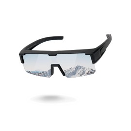 Meeloog Polarised Over Glasses Women Men UV400 for Glasses Wearers Driving Cycling DEMST0075, P1 Black Frame/Silver Mirrored Lenses