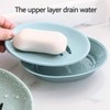 2-Pack Soap Dish with Drain Soap Holder Easy Cleaning Soap