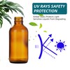 Bastelica 4 Pack 4 oz Amber Glass Spray Bottles with