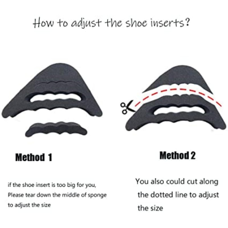 6 Pairs Toe Filler Inserts, Adjustable Shoe Filler, Adjustable Toe