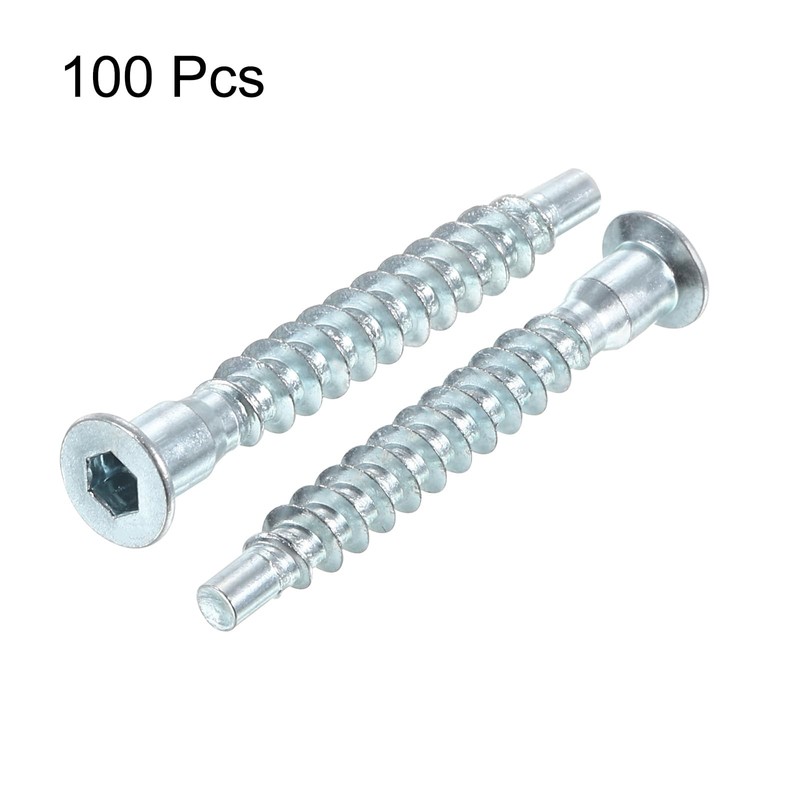 QUARKZMAN Möbel Confirmat Screw, Pack of 100, 5 x 40