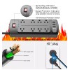 Nuetsa Surge Protector, Power Strip, USB Charging, 8 Outlet, 6