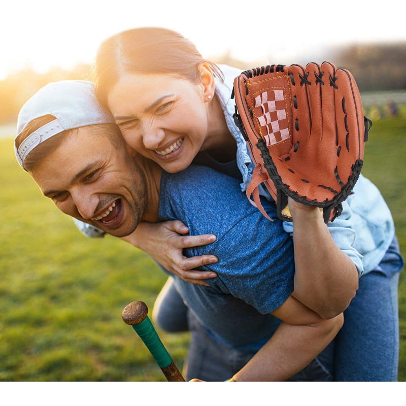 Wonninek Baseball Glove Sports Bat Gloves with Baseball PU Leather
