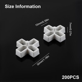 10mm Tile Spacers - ShiningUU 200 Pcs Cross Shaped Paving Spacers for Patio, Decking & Wall Tiling | Universal Brick Slab Spacers for DIY Paving Tiler Garden Slabs