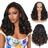 Yaki Curly Half Wig Loose Curly Synthetic Wig for Black