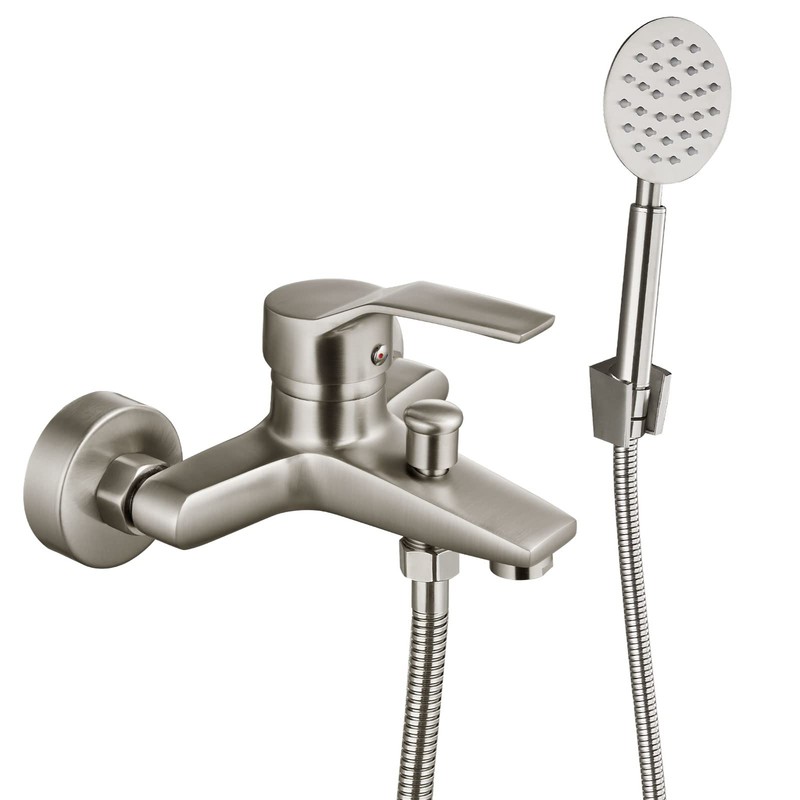 Aolemi Wall Mount Bathtub Faucet with Handheld Sprayer Wall Mounted