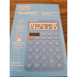 CATIGA Desktop Calculator with 12 Digit LCD Display Screen, Home or Office Use