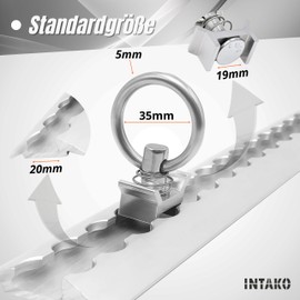 Retaining Ring for Airline Rail 1000 kg (Silver) Set of 10