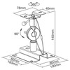 InLine 23126B Speaker Wall Mount up to 15 kg Set