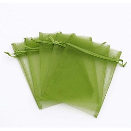 100 pcs 4x6" (10x15cm) Organza Bags Wedding Favor Bags Party Gift Bags Candy Bag Jewelry Pouch Drawstring Bag FB999 (Olivine - FB017)