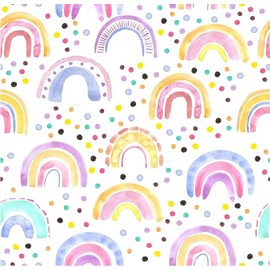 COKCOKR Rainbow Wallpaper,118.1 * 17.71 inches Thicken Colourful Peel and Stick Wallpaper Vinyl Self Adhesive Wall Paper for Home Bedroom Cabinets and Kitchen Deco