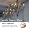 Brtstiun 6W E12 LED Ceiling Fan Light Bulbs, C37 Chandelier