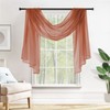 MIULEE Sheer Window Scarf Valance Extra Long Topper Terracotta Elegant
