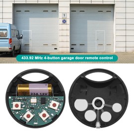 The Lord of the Tools Remote Control Compatible with Nice Smilo SM4 4 Buttons 433.92 MHz Rolling Code Remote Control Gate Opener 4.75x4.75cm Garage Door Opener Black