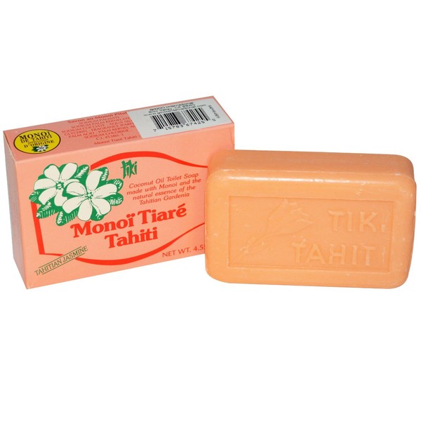 Soap Bar Jasmine (Pitate) Monoi Tiare Cosmetics 4.6 oz Bar Soap