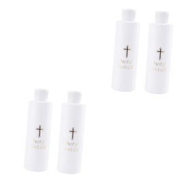 STOBAZA 2sets Church Holy Water Bottle Jesus Cross Pattern Exorcism Cylindrical Design for Travel 2pcs*2