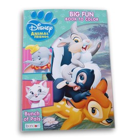 Animal Friends Big Fun Book to Color - 96 Pages - Includes 101 Dalmatians, Aristocats, Bambi, Lion King, and More