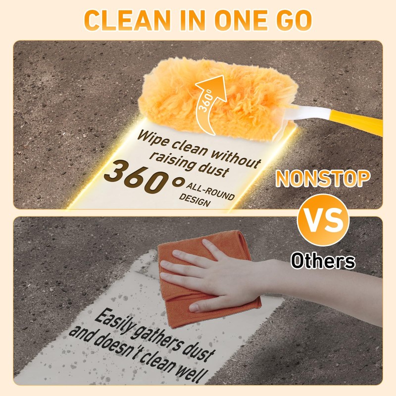 NONSTOP 360° Duster Kit for Swiffer Duster, 25 Pack &