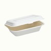 Sugarcane 7 x 5 inch Clamshell, 450ml/15oz Bagasse Meal box,