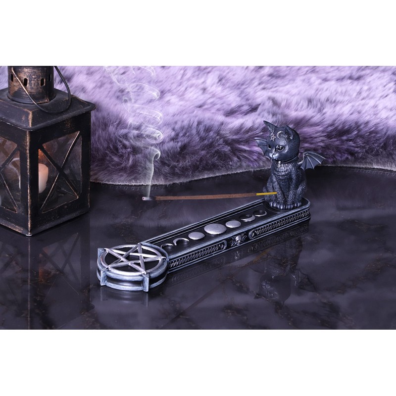 Nemesis Now Cult Cuties Malpuss Incense Holder, Black, 24cm