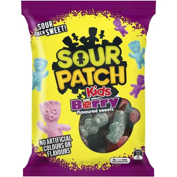 The Natural Confectionery Co. Sour Patch Kids Berry Flavoured Sweets 190g