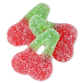Only Kosher Candy Sour Twin Cherry Gummies A-Shaped Chewy Candy, Kosher Certified (2 Pounds)