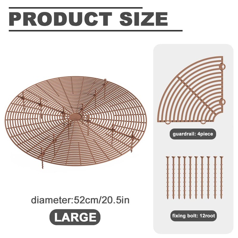 1Pack Large Plant Pot Grid, Cuttable Flower Pot Soil Cover