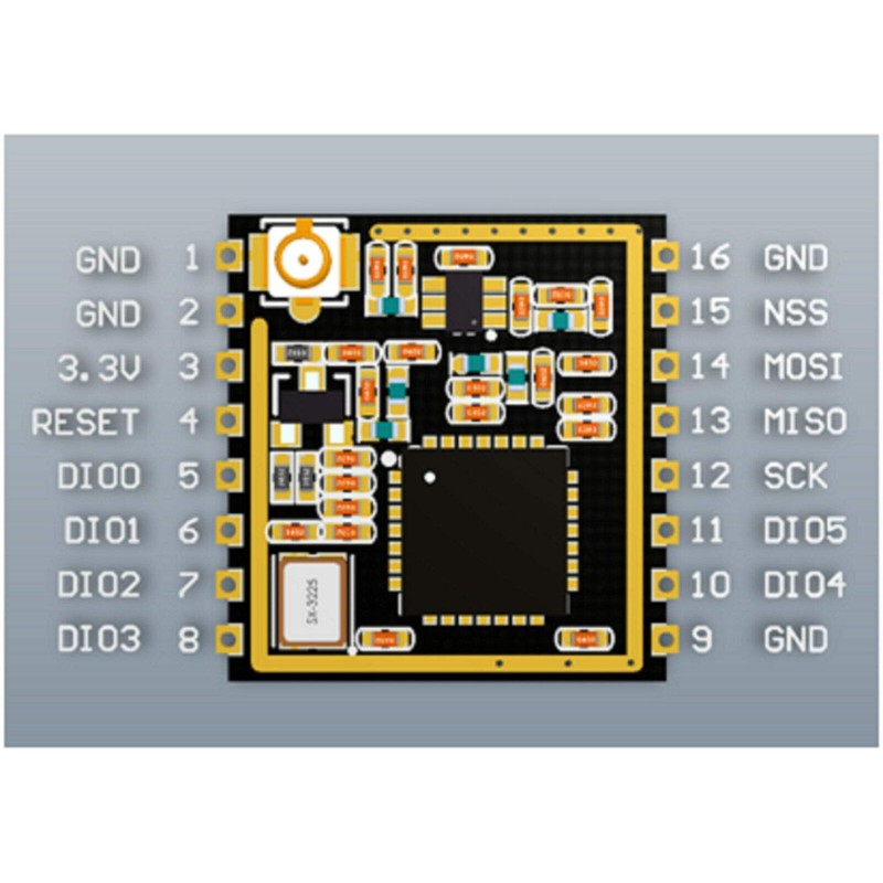 TECNOIOT 2pcs Ra-02 SX1278 433MHz Wireless Serial Port Interface LoRa