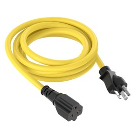 10-Ft Nema 5-20P Extension Cord 12AWG Nema 5-20 Heavy Duty Extension Cord 20Amp 125V Plug to 5-20R, 5-15R, 6-15R, 6-20R (4 in 1) Female T Blade 20-AMP Cable, 20A 125V Plug AC Power Cable