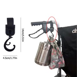 DeaHea 8 Pack Walkers Hook Hanging Rollator Walker Carry Hooks for 4 Wheels Rolling Walker with Seat Lightweight Wheelchair Electric Wheelchairs Shopping Utility Cart Trolley Dolly Under Arm Crutches