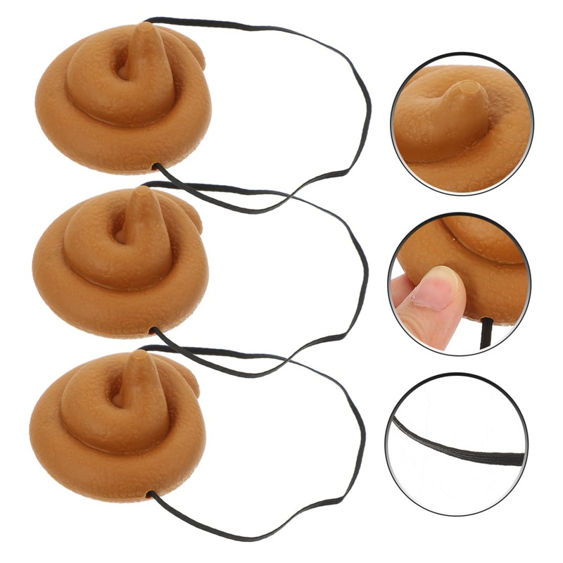 BESPORTBLE 3Pcs Poop Hat for Party Funny Beanie Headgear for