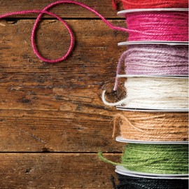 JUR-R1 Wrapping Ribbon, Jute Rope, Red - 1 Roll