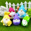 Easter Mini Rabbit Figurines 23pcs Bunny Gnomes Egg Resin Miniatures