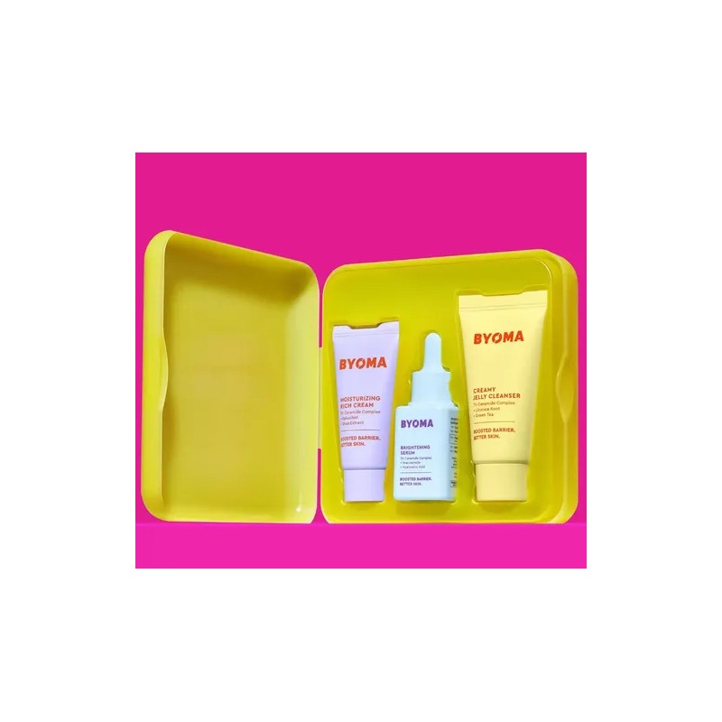 Kit Skincare Limpiador Crema Serum 3pzs Cuidado Facial Byoma