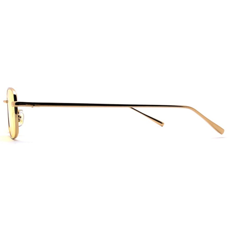 SPEED ADDICT METAL SQUARE SUNGLASS for Japan, Gold × YELLOW
