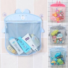 Bathroom Toy & Toiletries Mesh Storage Organizer (Suction Cup Type) Bathroom Mesh Sky 2ea