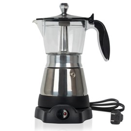 LAOION Cafeteras Electricas Modernas Moka Pot, Italian Coffee Espresso Machine, 6 Cup Cuban Coffee Maker with Detachable Base & Overheat Protection, Greca Electrica De Cafe Gift for Travel