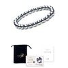 Terahertz Ore Bracelet 6mm Round Ball Genuine Gemstone Power Stone,
