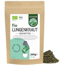 Alpi Nature Lungwort Tea Organic 200 g, Organic Lungwort Dried and Cut, Herbal Tea Loose