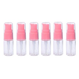 Pack of 6 10 ml Transparent Lotion Pump Press Bottle with Cap Cream Lotion Foundation Liquid Container Storage for Makeup Cosmetics Skin Care Products