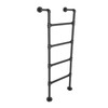 Carbon Steel Black Wall/Floor-Mounted Ladders 57.48inch 4-Step Basement Window Well