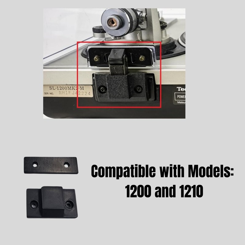 EMALPE 2 Pack Technics Replacement Hinge Mount Plates for SL-1200/1210