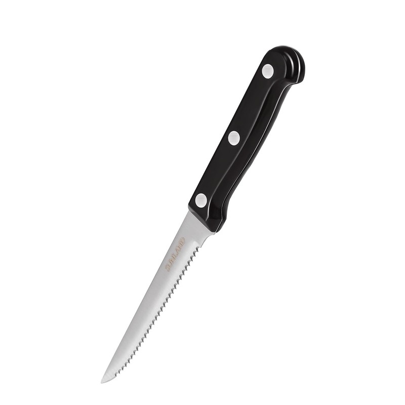 SUNALND Steak Knives Set,Micro Serrated Edge Full Tang Triple Riveted