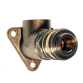 Compressed Air Distributor EM 1212-1, 1/2 Inch Coupling Single End Distribution Box Brass Gold
