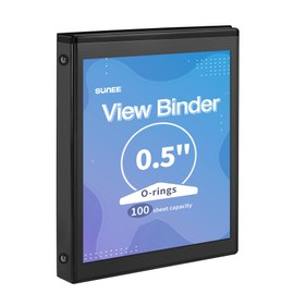 SUNEE 3 Ring Binder 1 Inch 1 Pack, Clear View Binder Three Ring PVC-Free (Fit 8.5x11 Inches) for School Binder or Office Binder Supplies, Purple Binder