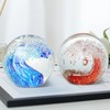 Hand Blown Glass Paperweights, Ocean Wave Decorative Balls, Glass Globes
