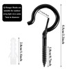 Oenothera 30 Pieces Q Hanger Hooks with Safety Buckle, Screw