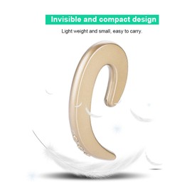 Bone Conduction Headphones, Painless Bone Conduction Earphone Headset for Hands Music and Calls (Gold)